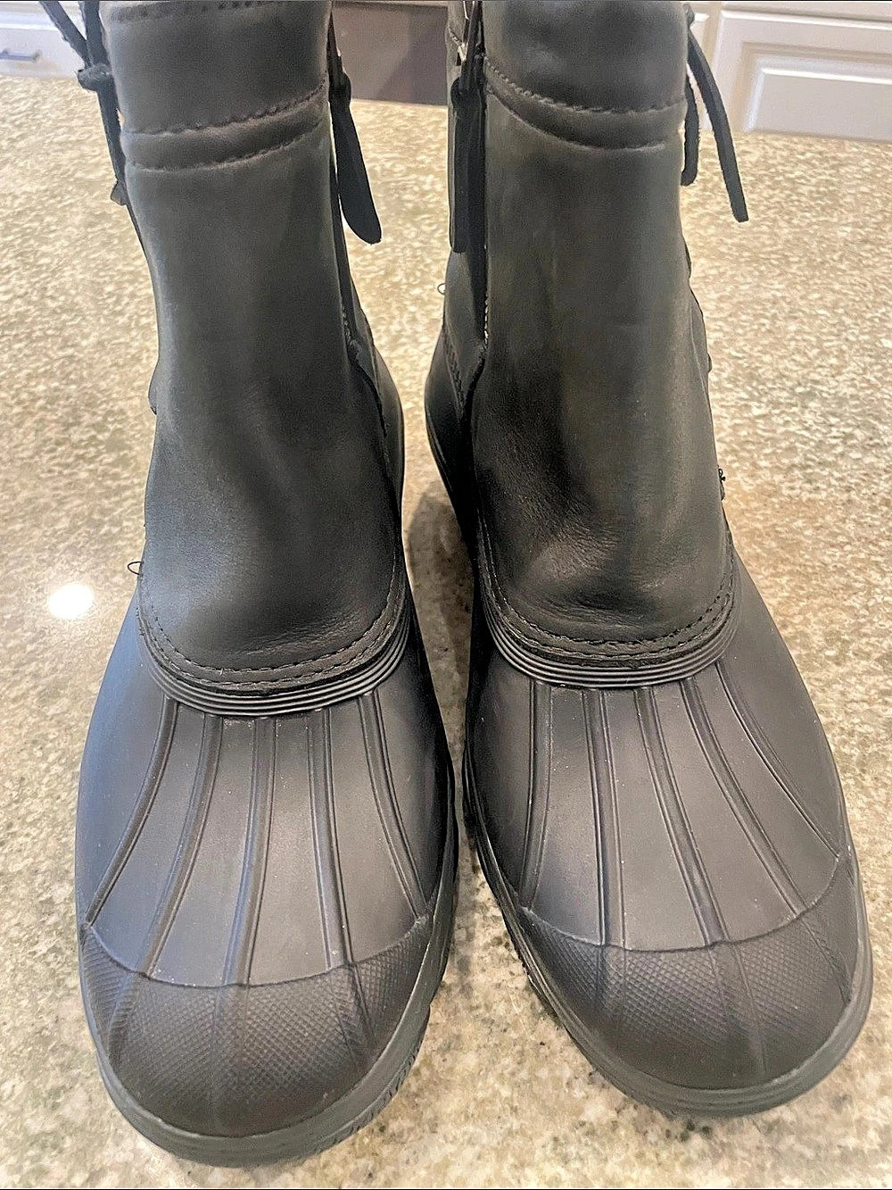 Sperry Cold Bay Chukka Black Leather Boots US 9 M